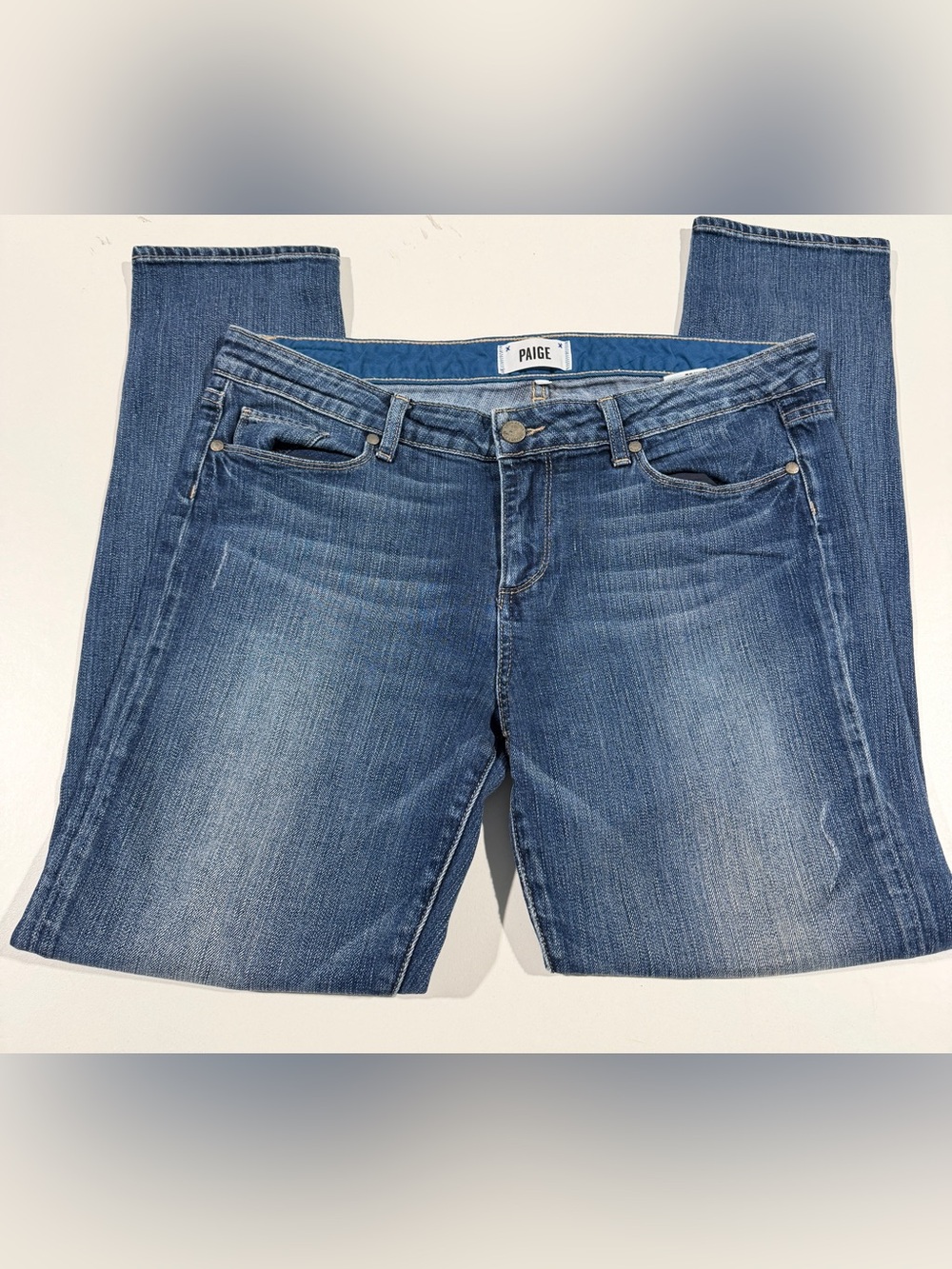 Paige Skyline Ankle Peg Denim‎ Jeans, Size 32